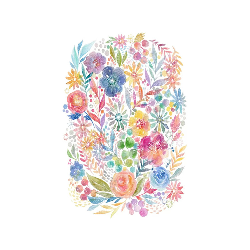Summer Flowers by Stephanie Corfee - Wrapped Canvas Painting, 152.5 cm H x 101.5 cm W