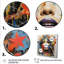 «Colorful Extravagance Collage Portrait» - reproduction d'art murale abstraite-1765888574-1765888709
