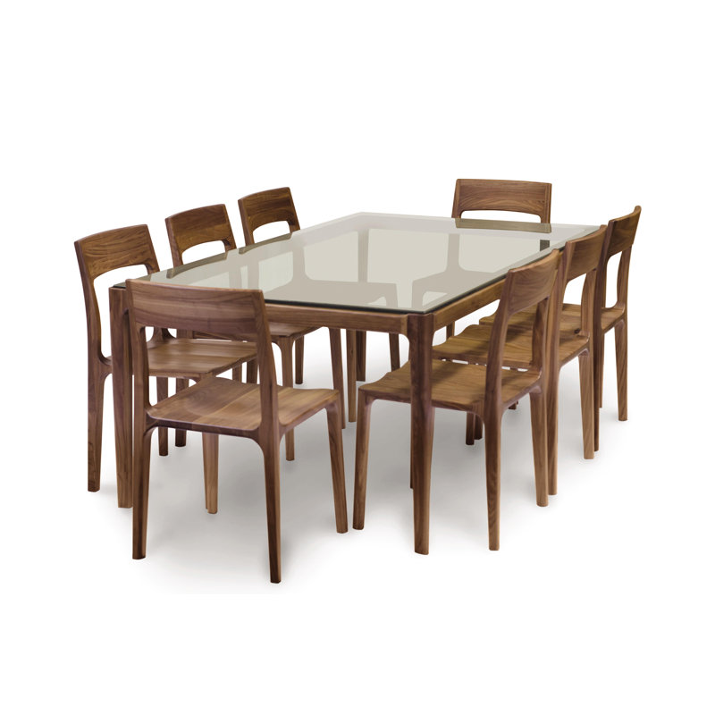 Lisse Glass Top Table, 42" W x 72" L