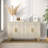Modern Console Table, 47.2 x 29.0 x 11.6 inches, Travertine Color | 100% Melamine Coated Particle Board, Thickness: 0.7 inches | Scandinavian Design, Stylish & Functional for Living Room or Entryway-607079358