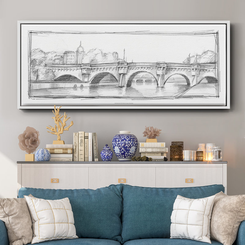 Pont neuf - toile encadrée, H 20 po x l 50 po