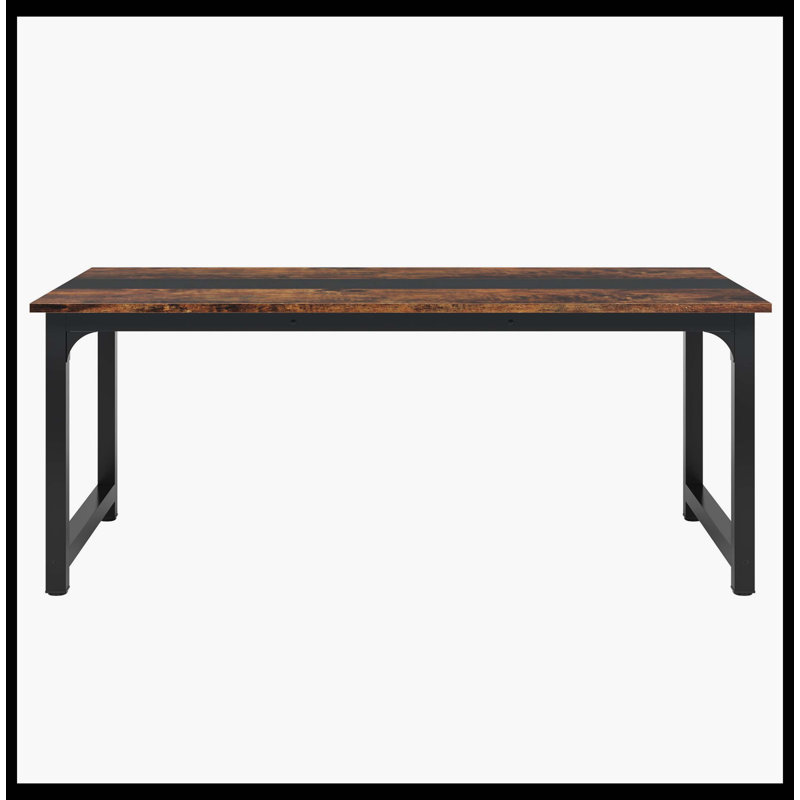 Bureau d'ordinateur, bureau de bureau, Brun rétro