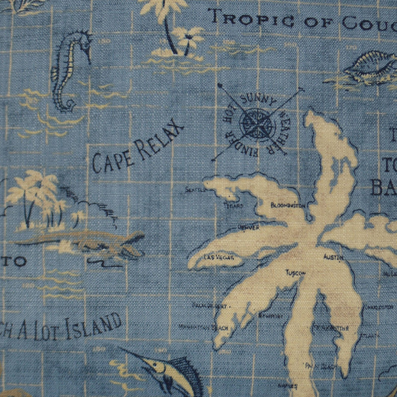 Island Song Outdoor Reversible Throw Pillow