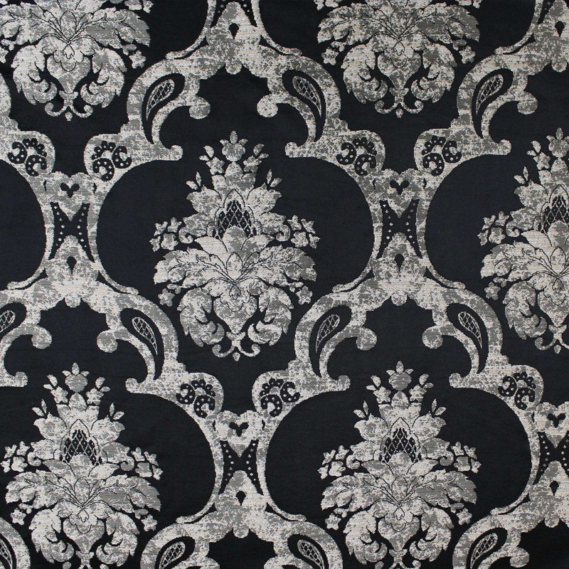 Textured Faux Silk | Katherine Fabric_KATHERINE, Black