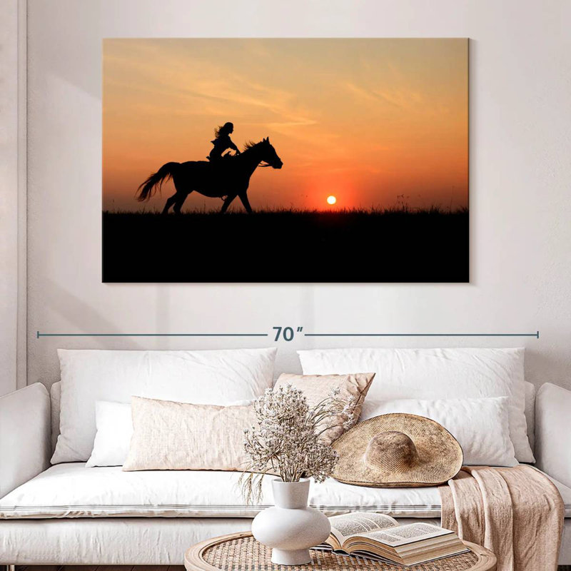 Mehar Girl With Horse, 34" H x 51" W