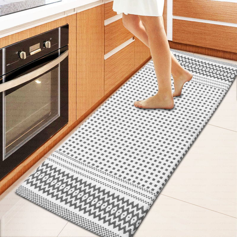 Ensemble de 2 tapis anti-fatigue Jonnatan, Gris clair