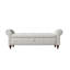 Banc rembourré 63 po en tissu beige 63 po pour meuble de salon