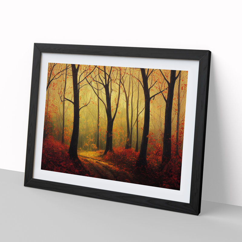 Unbeatable Autumn Forest - Framed Print, Black Framed, 25cm H x 34cm W x 2cm D