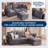 Sarang 4-Piece Modular Cloud Couch Reversible Sectional with Ottoman-1530037034