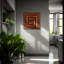 Helix Wooden Square Clock