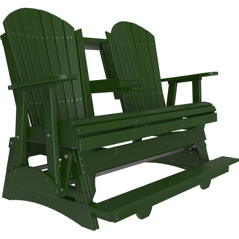 Banc d'extérieur coulissant en polywood, Vert