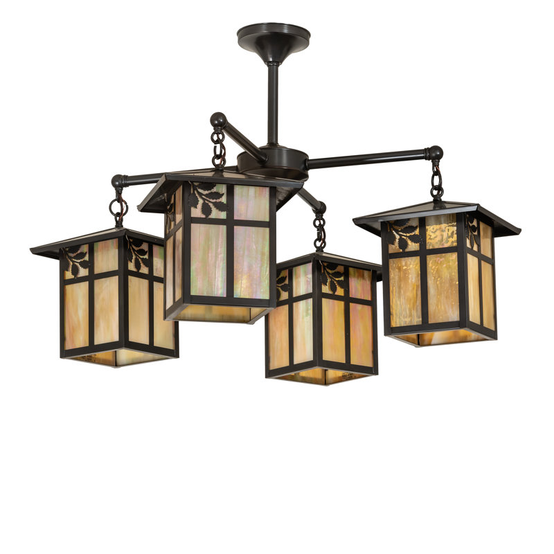 32" Wide Seneca Sprig 4 Light Chandelier