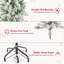 Arbre de Noël floqué au crayon, arbre artificiel pré-éclairé avec 8 modes de lumière chaude, mince décoration de Noël artificielle-901056220