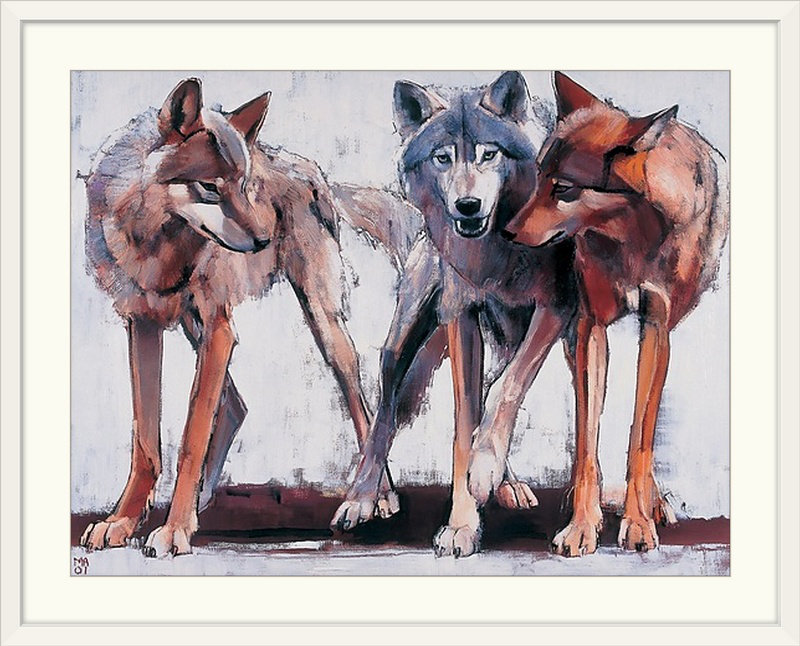«Yusef Pack Leaders, 2001» par Mark Adlington, reproduction d'art, H 35 po x l 44 po x P 1 po, Cadre blanc