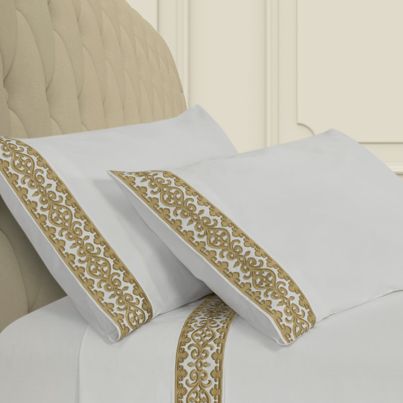 Majestic - Paire de taies d'oreiller, Standard, Blanc