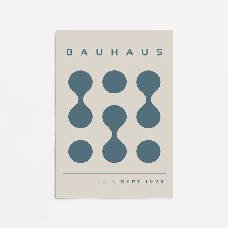 Tempête de Bauhaus bleu, impression I, Ne s’applique pas, H 24 po x l 18 po x P 0,1 po, Impression sans cadre