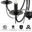 Lustre empire noir 5 lumières l 18,5 po