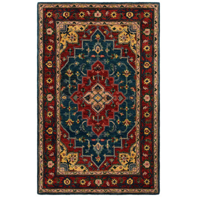 Tapis oriental en laine touffeté à la main 80%, coton 10% et latex 10% Downe