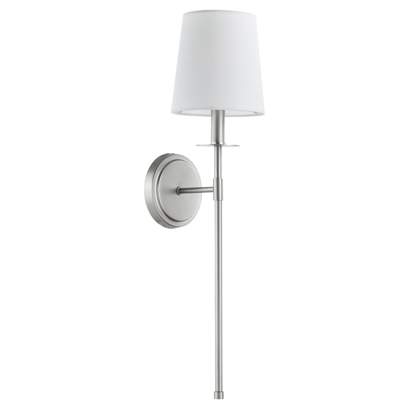 Mikels Steel Armed Sconce, Satin Nickel