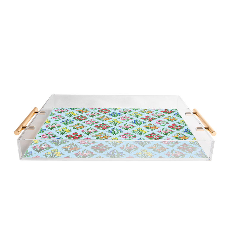 Plateau en acrylique bleu Evanjelina & Co Collection japonaise