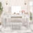 Mirrored Vanities Desk With Drawers, Bedroom Makeup Vanity Table Set With Mirror And Stool, Flip Up Dressing Table For Bedroom/Makeup Room, Working Desk For Women, Girl Furniture Combo
