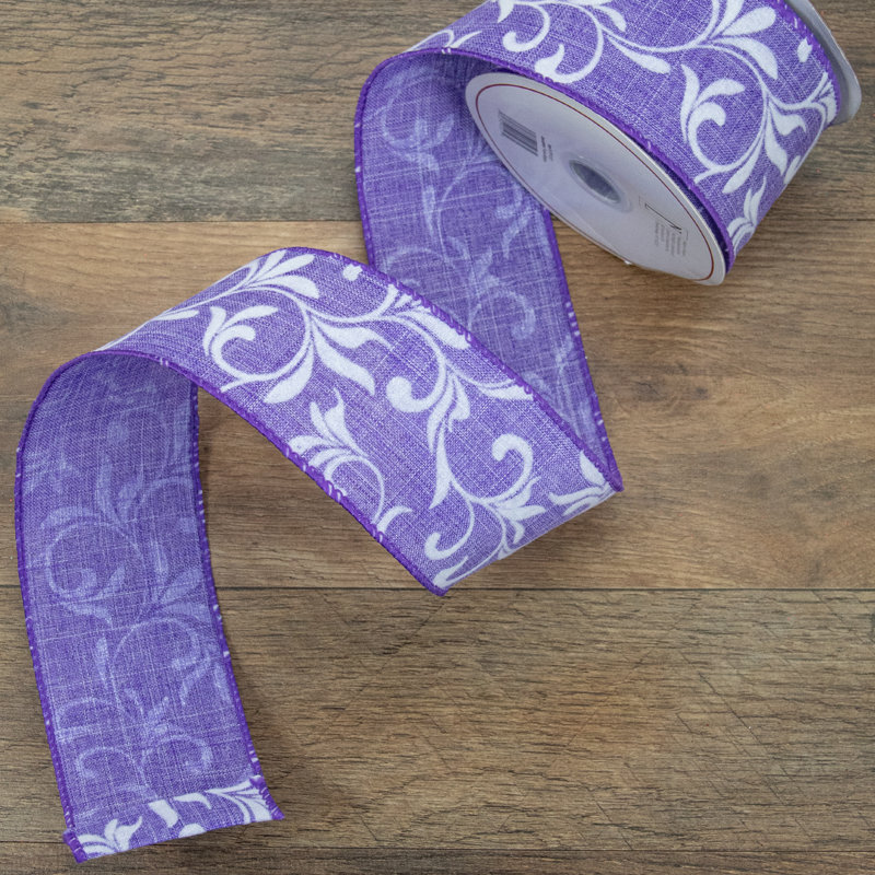 1'' Floral Plants & Flowers Ribbon