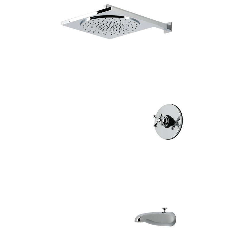 Kingston Brass Restoration Single-Handle Pressure Balanced Tub and Shower Faucet, Polished Chrome