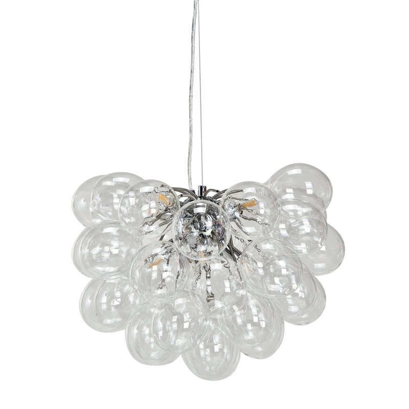Lampe en verre et métal