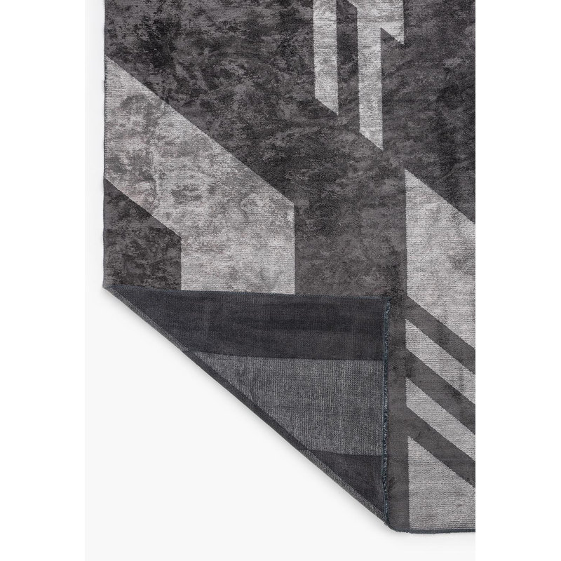 Modern Abstract Dashes Rug, Rectangle 9'10" x 14'