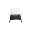 Table basse d'inspiration Mid-Century, en bois massif et, deux tons, et noir, assemblage requis avec tablette de rangement pratique, cadre de table moderne, surface, contraste de tons, utilitaire-1820727207