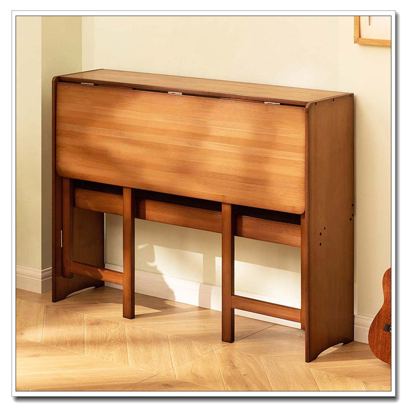 Table pliante en bambou, Brun