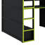 Lit mezzanine double avec bureau, garde-robe, tiroirs, port USB, bande à DEL RVB, lit pour poste de travail-2133532851