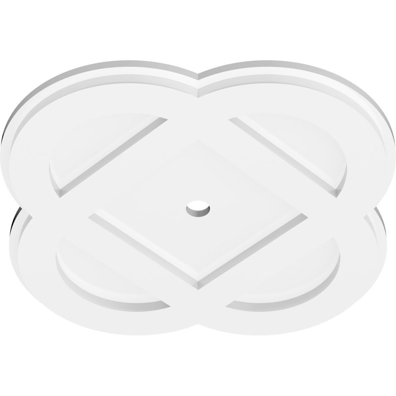Médaillon de plafond contemporain en PVC de qualité architecturale Charlotte, H 1 po x l 16 po x P 16 po