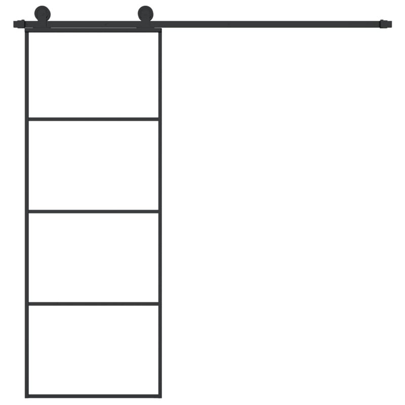 Ambera Glass Sliding Doors, 205cm H x 76cm W