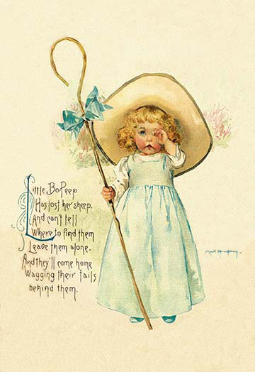 « little bo ouvert » par maud humphrey, impression