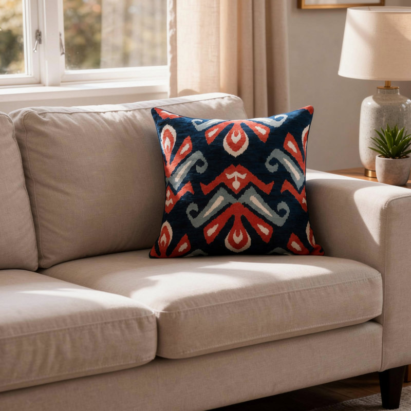 Mannion Geometric Cotton Blend Throw Pillow, 18.8" H x 18.8" W