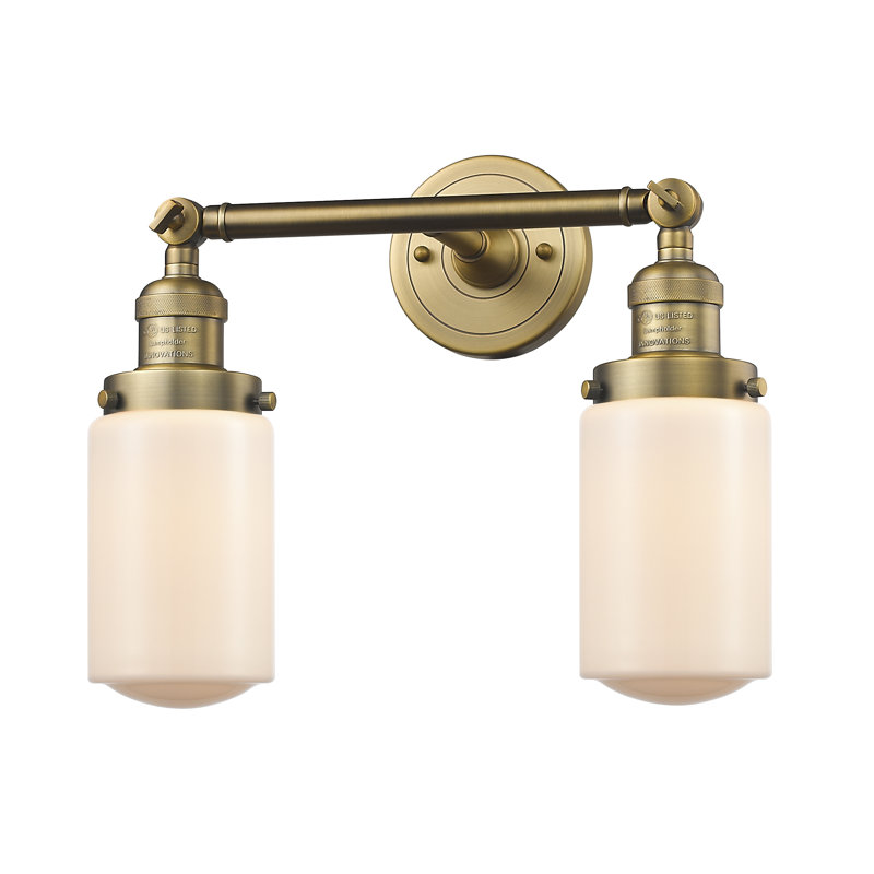 Saroyan 2 - Light Dimmable Vanity Light, Polished Chrome, 6 Watt Vinage LED Bulb, Matte White