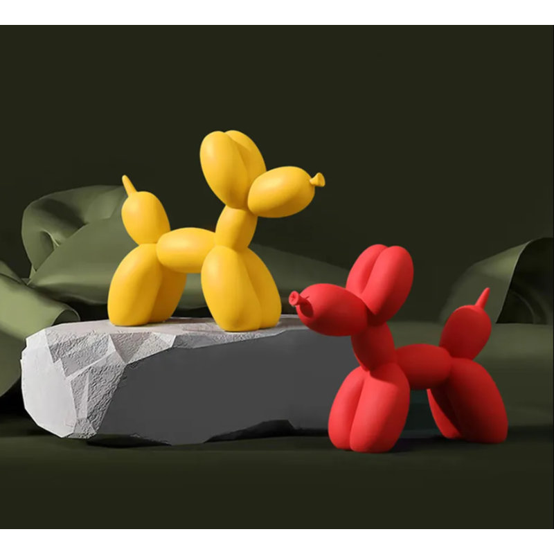 Sculpture de chien Jakila, Jaune
