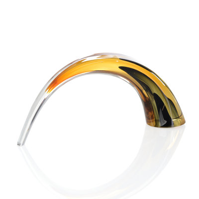 Handblown Black And Amber Arch Sculpture I