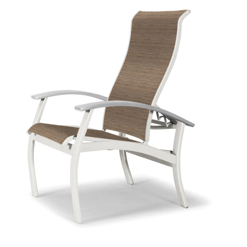 Chaise de patio Askar, Blanc, Performance de l'écorce, Neige texturée