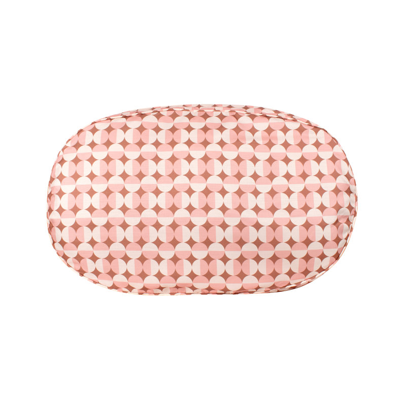 Lit ovale pour animaux avec housse amovible, Rosé, Medium (39"w x 24"d x 6"h)