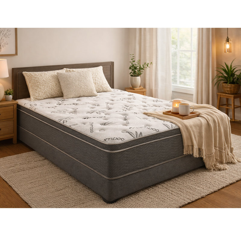 Matelas simple 10 po en bambou hybride TG, Simple extra long