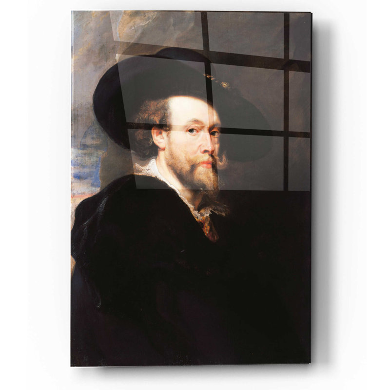 «Autoportrait» par Peter Paul Rubens, art mural acrylique, 12 po x 16 po