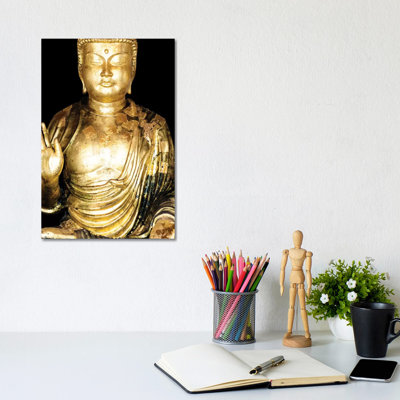 Golden Buddha III 1 Piece Wrapped Canvas Wall Art