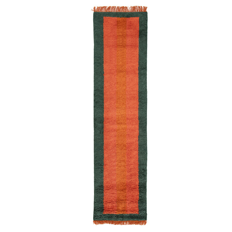 Dahl Hand-knotted Shag Wool Rug, Runner 2'6" x 12'