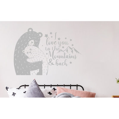 Adhésif décoratif «I Love You To The Mountains And Back Bear Family»