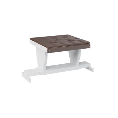  Table basse régulière avec plateau brun et base blanche