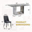 Ensemble de table de salle à manger moderne 63 po pour 4 à 6, table rectangulaire en faux marbre pour la salle à manger et la cuisine-1006082288-1006082289