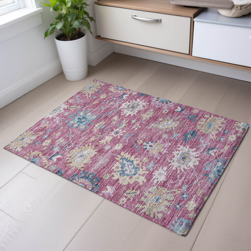 Tapis Gurubaksh AMF1154 de qualité supérieure lavable à la machine, Rectangle 1 pi 8 po x 2 pi 6 po