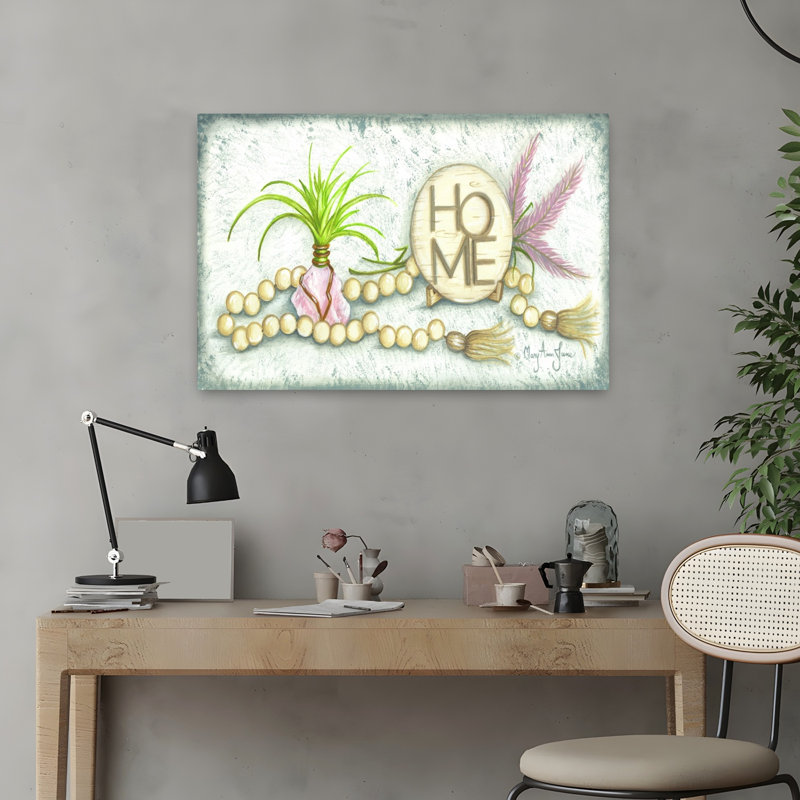 Beaded Gem, art abstrait de cactus, paysage, H 16 po x l 24 po
